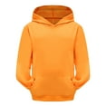 thumbnail image 5 of Boys Hoodies Orange Hooded Casual Long Sleeve Hoodie Sweatershirt Pullover Fall Winter Clothes Little Girl Clothes 8-9 Years Boys Girls Fashion, 5 of 5