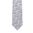 thumbnail image 5 of Jacob Alexander Men's Woven Bold Vine Pattern Regular Neck Tie - Silver, 5 of 7