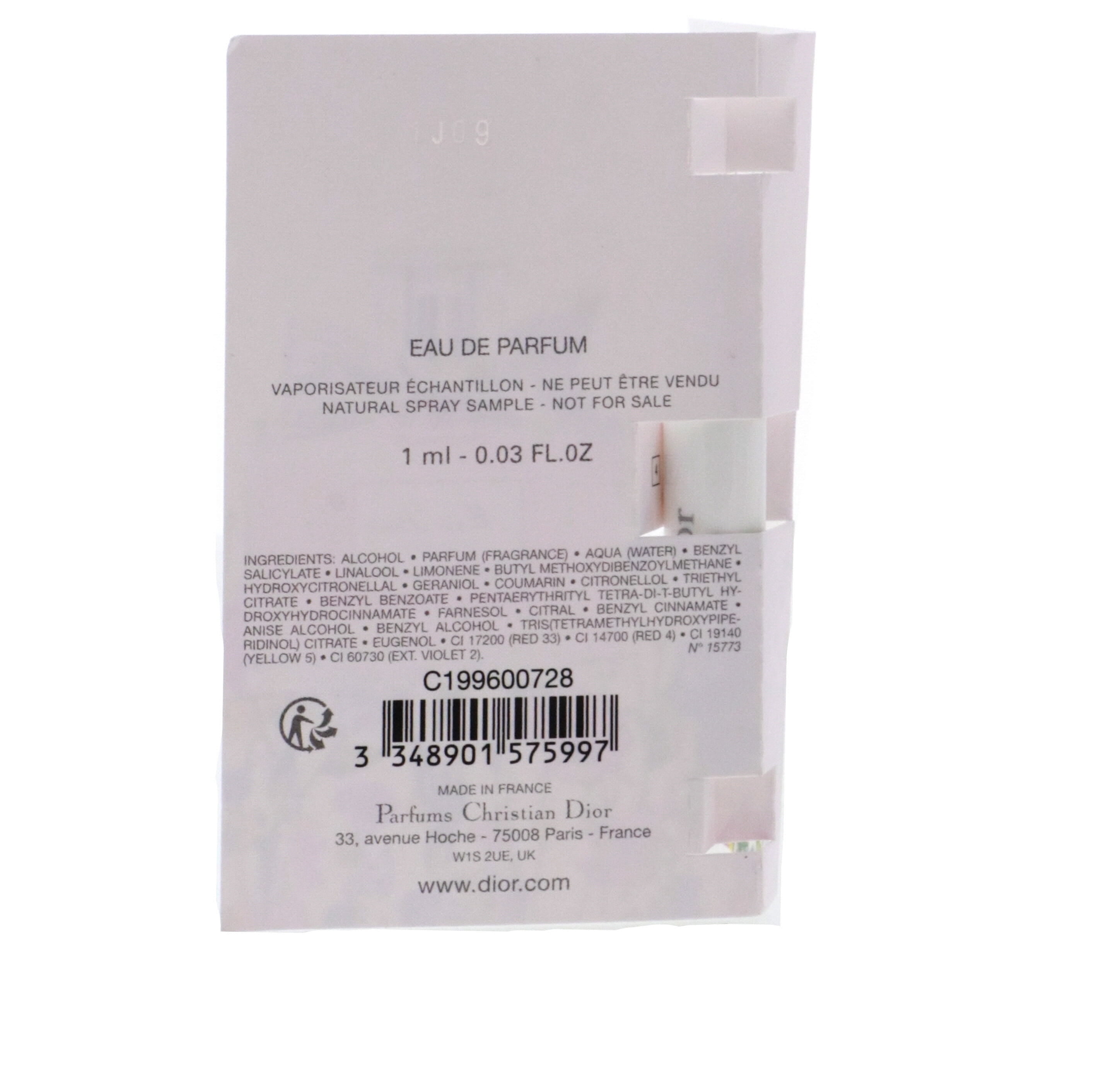Miss Dior by Christian Dior 0.03 oz EDP Vial for Women