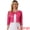 Hot Pink, variant on Leisure Allover Floral Lace Crop Shrug Cardigan XL White