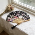 thumbnail image 6 of Wzzjkit Folding Hand Fan With Colorful Floral Pattern Classical Style Folding Fan for Party Dancing Wedding and Home Decoration, 6 of 6