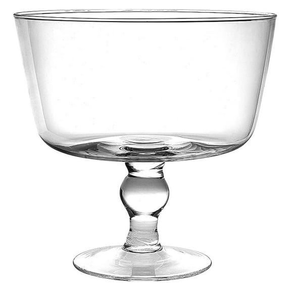 Glass - Trifle Bowl - 8.75" Height - 120 Oz. Fluid Capacity - Beautifully Structured - Made in Europe