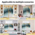 thumbnail image 6 of Modern Teal Gold Kitchen Curtains Small Short 39 Inch Length, Abstract Geometric Lines Grommet Top Bedroom Living Room Curtains, Light Filtering Cafe Curtain Drapes 2 Panels Set 55''x39'', 6 of 9