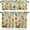 Yellow, variant on Farmhouse Bee Daisy Kitchen Curtains and Valances Set, Rod Pocket Curtains Tier Farmhouse Window Curtains 24 Inch Length, Summer Floral Rustic Brown Wooden 3 Piece Kitchen Curtains Set
