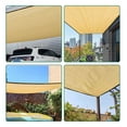 thumbnail image 4 of Beige Sun Shade Sail Rectangle 90% UV Blockage - Breathable Vinyl Mesh for Greenhouse, Patio, Garden, Commercial & Residential Use with Snap Hooks, 4 of 9