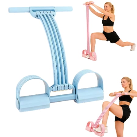 Multifunction Pedal Resistance Band Trainer – Detachable Adjustable Foot Pedal, Full Body Workout Equipment for Strength Training, Pilates, Yoga & Ab Workouts