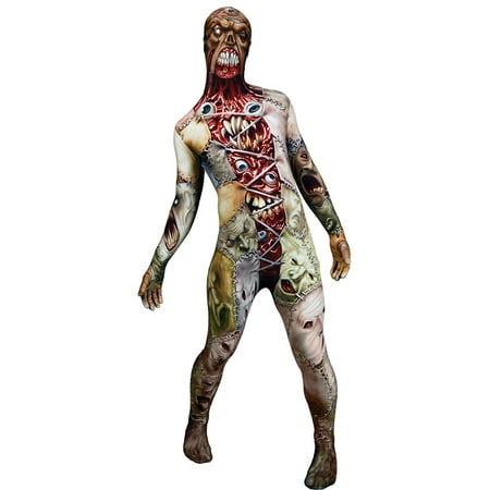Morris Costumes Facelift intense morphsuit that makes crazed monster with a suit Adult Large, Style