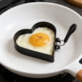 thumbnail image 4 of 1PC Pancake Molds for Griddle,Stainless Steel Heart Shaped Pancake Mold,Egg Shaper for Frying Pan,Fried Egg Molds for Omelettes,Cookie Cutting & Easter Breakfast Sandwiches Egg Preparation,3.3", 4 of 4