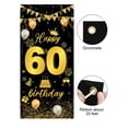 thumbnail image 3 of BIRLON 60th Birthday Decorations, Men and Women Birthday Party Supplies, Happy Birthday Poster and Pennants, Black Balloon, Gold Balloon, Happy Birthday Printed Balloon(Black Gold), 3 of 5