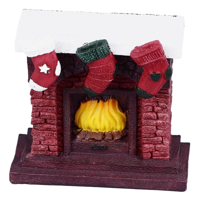 Décoration de Noël pour aquarium, exquise et belle décoration artisanale en résine pour la maison, cheminée de Noël