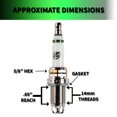 thumbnail image 3 of E3 Sparkplugs Spark Plug E3.64 With Resistor; Copper; Nickel Alloy; Standard; 0.750 Inch Thread Reach; Set of 4, 3 of 4