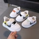 thumbnail image 2 of Zapatos casuales blancos para bebé niño niña marca niños zapatillas Mickey Mouse blanco niños zapatos deportivos niño caminar Shoes17-Insole 12,5 cm Gao Jinjia LED, 2 of 2