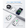 thumbnail image 3 of Charging Station for Apple Multiple Devices - Travel Charging Pad for iPhone 12-17 Pro Max Plus Watch & Airpods（White）, 3 of 5