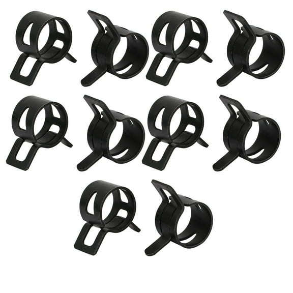 Unique Bargains 10 Pcs 15mm Spring Type Action Fuel Hose Pipe Low Pressure Air Tube Clip Clamp