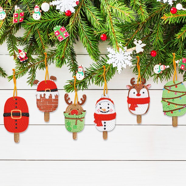 Cuadros Decorativos Likrtyny 10 piezas de adorno colgante de un solo lado 5D DIY dibujos animados