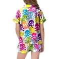 thumbnail image 5 of Futezty Halloween Pajamas Kids Girls Halloween Themed Nightwear Short Sleeve Top and Shorts Cozy Sleepwear Girls Pjs 2T-13T, 5 of 5