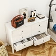 thumbnail image 2 of SUNVIVI Morden Vertical Stripes Dresser, Painted Wide Chest of Drawers,Wooden Storage Cabinet for Bedroom Living Room Sideboard, 2 of 10