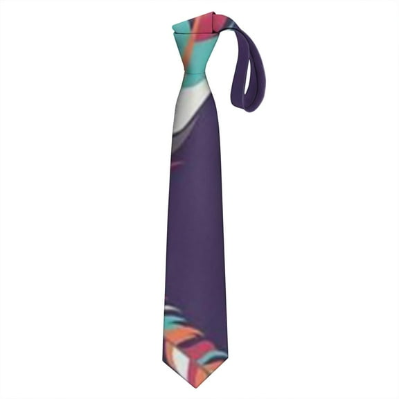 Men’s Vintage Tie – Abstract Ink Style, Slim Fit Polyester for Groomsmen & Gifts
