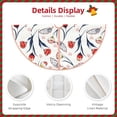 thumbnail image 3 of Rateoe Tulips Flowers Pattern Christmas Tree Skirt with Ties , Christmas Tree Decorations, Farmhouse Christmas Decor Xmas Holiday Decorations-30", 3 of 6