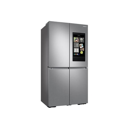 Samsung - 23 cu. ft. Smart Counter Depth 4-Door Flex™ Refrigerator with Family Hub™ & Beverage Center - Stainless steel