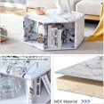 thumbnail image 5 of SUDICA Faux Marble Coffee Table with Storage, Hexagon Shape, White MDF, Modern Living Room, 5 of 8