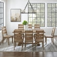 thumbnail image 3 of Bowery Hill 9 Piece Modern Farmhouse Dining Set in Rustic Brown, 3 of 14