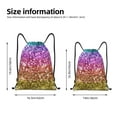 thumbnail image 4 of Kdxio Glitter Rainbow Print Drawstring Backpack Bag,Waterproof Draw String Back Sack, Gym Drawstring Bags Swim Bag For Unisex, 4 of 9