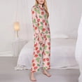 thumbnail image 5 of Wukai Strawberry Floral Print Women's Pajama Set - Soft Long Sleeve Sleepwear for Comfort and Style-XX-Large, 5 of 9
