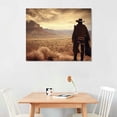 thumbnail image 2 of COMIO  Western Cowboy Canvas Art Home Decor Wall Art Print Poster Painting, 2 of 4