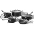 thumbnail image 1 of Starfrit The Rock 10-Piece Non-Stick Cookware Set - Stainless Steel Handles - Durable Forged Aluminum - Oven Safe - Easy to Clean – Black, 1 of 4