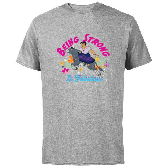 Disney Encanto Luisa Being Strong is Fabulous - Short Sleeve Cotton T-Shirt for Adults - Customized-Athletic Heather