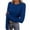 Blue, variant on Maplenight Long Sleeve Thermal Shirts for Women Ribbed Knit Slim Fit Going Out Tops Basic T-Shirt with Thumb Holes Underscrubs Casual Fall Outfits