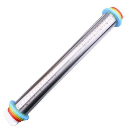 

Stainless Tools Dough Steel Roller Pin Baking Pizza Rolling Baking Adjustable Rolling Pin Rolling Pin Adjustable Guides Wooden Rolling Mini Decorative Rolling for Cookies Rolling Pin Rings for French