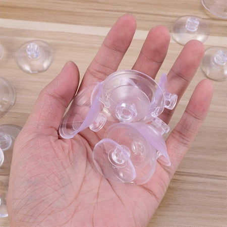 

30 Pcs Clear Plastic Suction Cup Sucker Pads Wall Hangers without Hooks for Kitchen Office Bathroom
