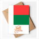 thumbnail image 1 of Madagascar África país bandera nacional Nota en blanco del sobre de la tarjeta de agradecimiento, 1 of 4