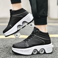 thumbnail image 4 of Roller Skate Shoes for Women,Double Row Deform Wheel Roller Skates,Sneakers with Wheels for Girls Boys, 4 of 8