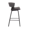 thumbnail image 5 of Home Square 26" Wood & Faux Leather Counter Height Bar Stool in Black - Set of 3, 5 of 7