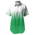 thumbnail image 7 of Womens Button Down Shirt Short Sleeve Plus Size Summer Casual Womens Lapel Neck Loose T Shirt, 7 of 7