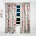 thumbnail image 2 of Designart 'Vintage UK London Kiss Print' Modern & Contemporary Curtain Panel, 2 of 5