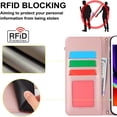 thumbnail image 6 of Allytechgroup Wallet Case for Apple iPhone 8 Plus/ 7 Plus,  Retro [1 Zipper Pocket + 6 Cards Slots] Hand Wrist Shoulder Strap Stand Shockproof iPhone 8 Plus/ 7 Plus Cover Case for Girls Women,Rosegold, 6 of 10
