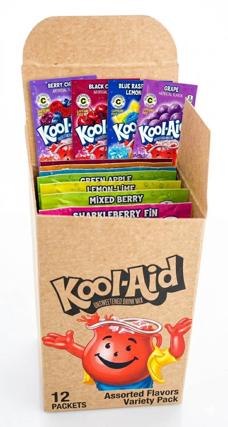 Kool-Aid Drink Mix Variety Pack, 10 Flavors, 50 Packets, Kosher