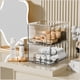 thumbnail image 1 of Organizador de cosméticos ZHIAI, transparente, apilable, 2 cajones acrílicos, 1 of 6