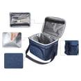 thumbnail image 4 of Lunch Bag for Men, Insulated Lunch Bag, Leakproof Lunch Box for Work, Office, Large Capacity, Reusable Lunch Cooler Bag Navy Blue 11.4*8.7*9.4in, 4 of 6