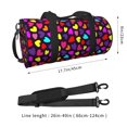thumbnail image 2 of Easygdp Colorful Hearts Bolsa de Viaje, Bolsa de Mano, Bolsa de Gimnasio, Bolsa de Equipaje para Viaje, 2 of 6