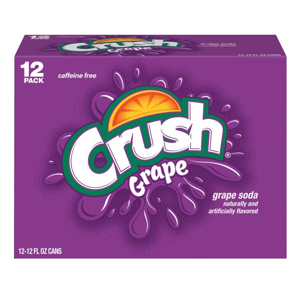 Crush CaffeineFree Grape Soda, 12 Fl. Oz., 12 Count