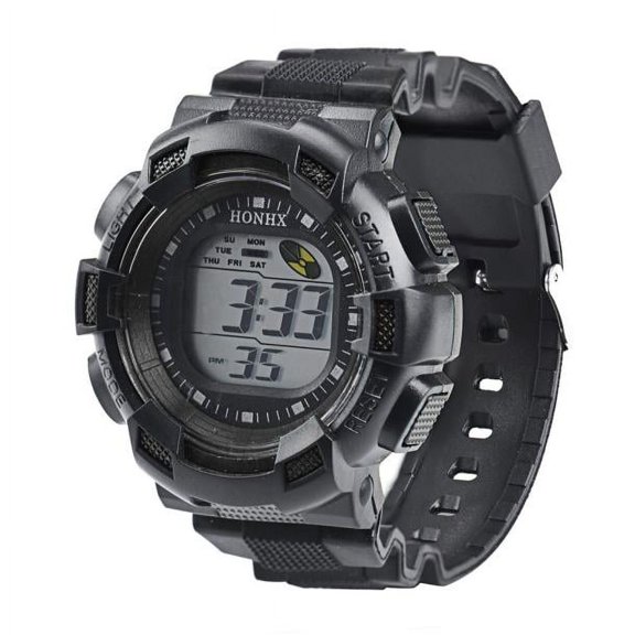 kayannuo Men Fashion LED Digital Alarm Date Rubber Army Watch Waterproof Sport Wristwatch