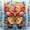 Butterfly, variant on Fun diamond painting kit, chicken pattern diamond painting kit, suitable for adult beginners, 5D full drill gemstone painting kit, DIY handmade craft, home decor gift, 35*35cm, frame not included.