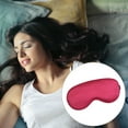 thumbnail image 4 of Vogacara Accesorio de ropa de cama para cubrir los ojos, venda de seda de imitación que bloquea las luces, sombra de ojos, accesorios de viaje, Tratamientos faciales Vino rojo, 4 of 6