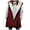 Wine, variant on Ladies Sherpa Fleece Lined Long Vest Jackets Hoody Pockets Sleeveless Coat Horn Buttons Faux Suede Thick Cardigan (X-Large, Wine)