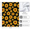 thumbnail image 3 of 2 Pcs Funny Kitchen Towels,Black Sunflower Microfiber Dish Towels,Kitchen Tea Towels,Kitchen Towel Set (18" X 26"), 3 of 3